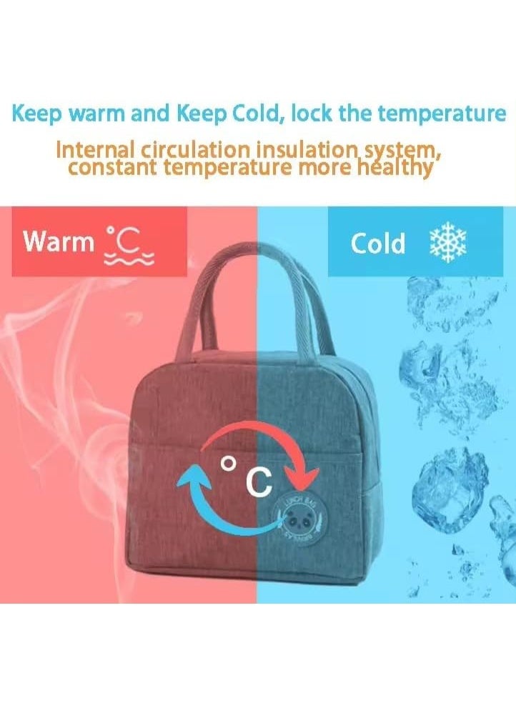 Insulated Lunch Bag for Men, Women & Kids, Portable Waterproof Food Storage Bag, Foldable Thermal Lunch Box Organizer, Leak-Proof Cooler Tote for Work, School, Travel, Picnic, Beach, Reusable Lunch Cooler Bag for Adults and Children - Image 4