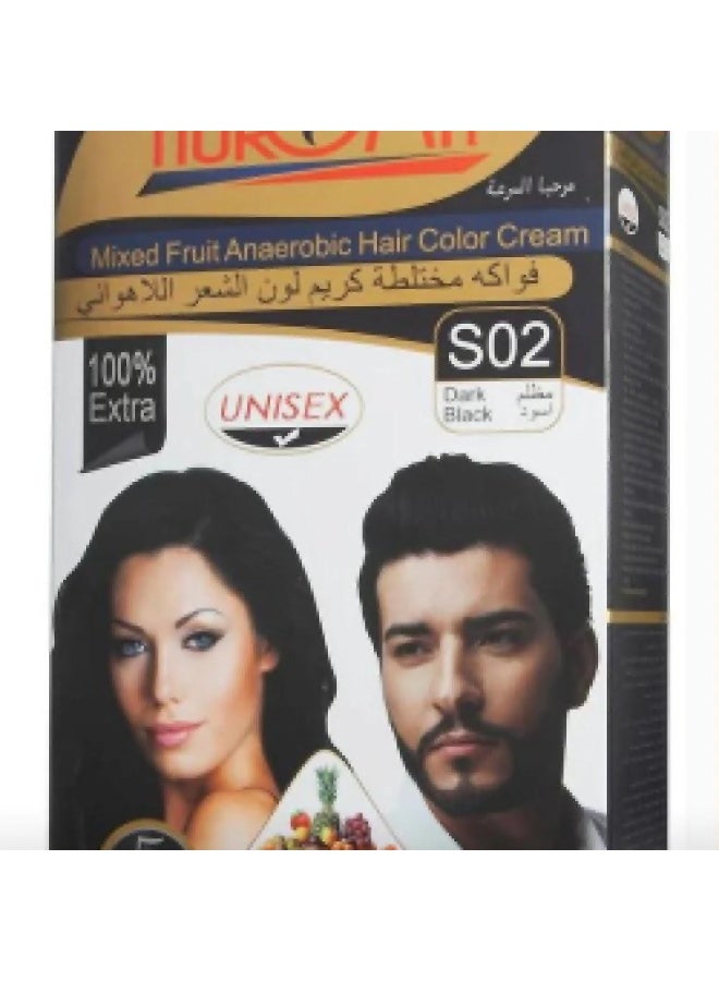 صبغة شعر أسود مظلم