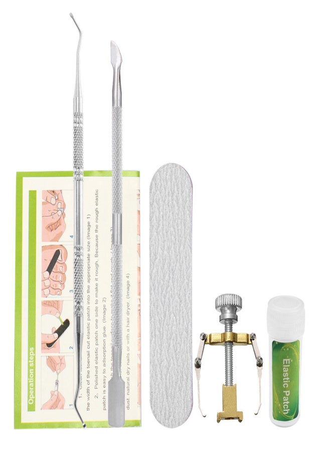 Ingrown Toenail Correction Set Toenail Treatment Toenail Straightening Patch Lifter Fixer Recover Tool Foot Care Kit - Image 1