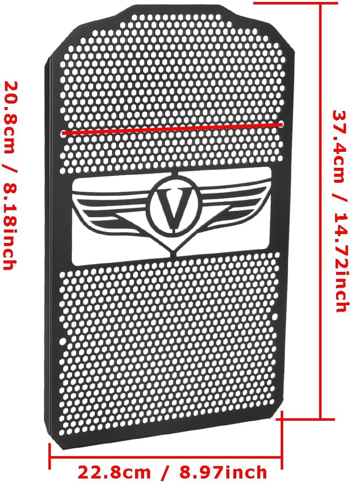 FREAXLL Motorcycle Radiator Grille Guard for Kawasaki Vulcan 900 (2006-2024) - Black - Image 5