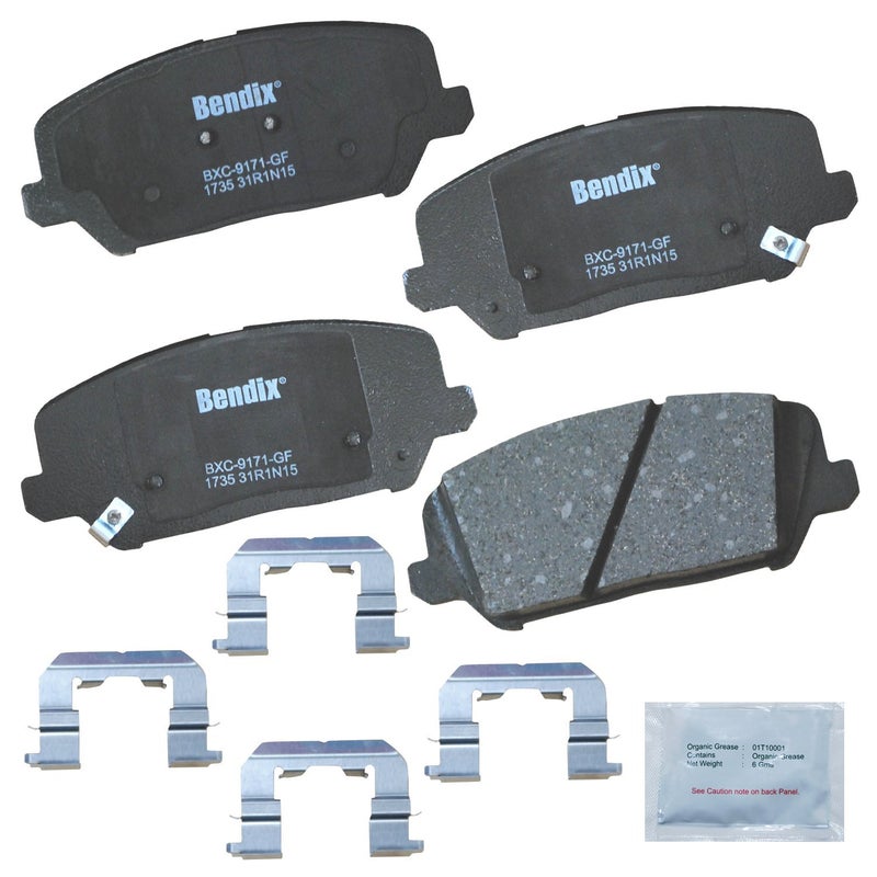 Bendix Priority1 CFC1735 Ceramic Front Brake Pads for Hyundai Veloster 2017-2016, Kia Forte 2014, Forte5 2018-2014, Forte Koup 2016-2014 - Image 5