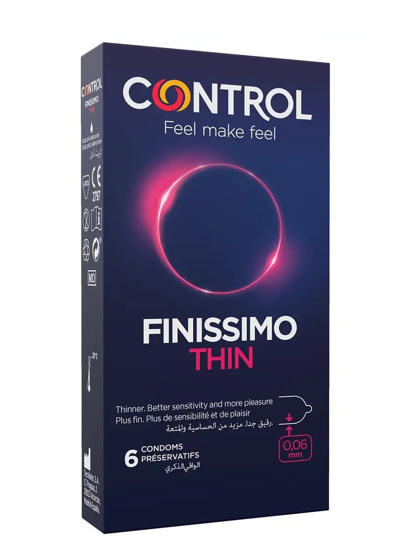 كنترول واقي ذكري فينسيمو رفيع 6 قطع