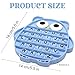 DEARIDAP Fidget Toys for Kids Owl Shaped Silicone Squeeze Sensory Toys Alphabet Bubble Stress Anxiety Relief Relax Tools for Kids Adults School Classroom Gift Party Favors Blue - Image 4