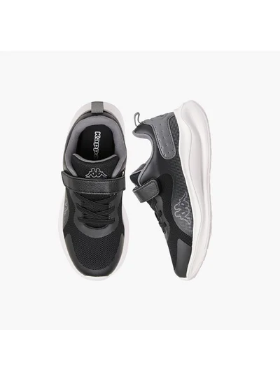 Kappa Boys' Logo Print Sport Shoes with Hook and Loop Closure