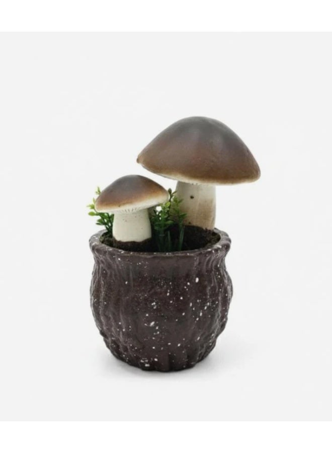 AKDC NaturePod Realistic Artificial Mushroom Plant – Vinyl Material – Rich Brown Decorative Accent - Image 2
