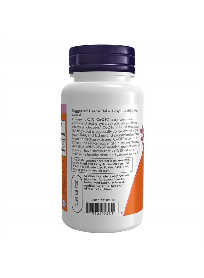 now مكملات، كيو 10 150 ملغ، درجة صيدلانية، شكل كامل تم إنتاجه عن طريق التخمر، 100 كبسولة نباتية - Image 2