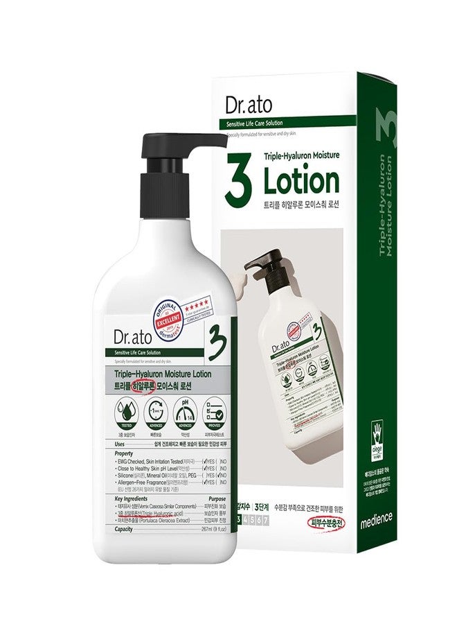 Dr.ato Dr. ato Rapid Moisturizing Daily Lotion for Body & Face with Triple Hyaluronic Acid, Vegan, Korean Skincare (10.4 Fl Oz) - Image 2