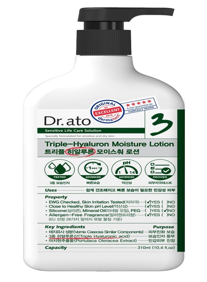 Dr.ato Dr. ato Rapid Moisturizing Daily Lotion for Body & Face with Triple Hyaluronic Acid, Vegan, Korean Skincare (10.4 Fl Oz) - Image 3