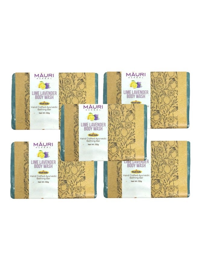 Khadi Mauri Herbal Lime Lavender Soap 125 gm (Pack of 5)