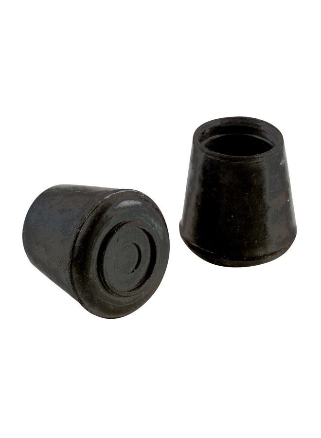 Shepherd Hardware 8622E Leg Tips 1-Inch Inside Diameter Rubber Chair Leg Caps, 40 Pack, Black - Image 1