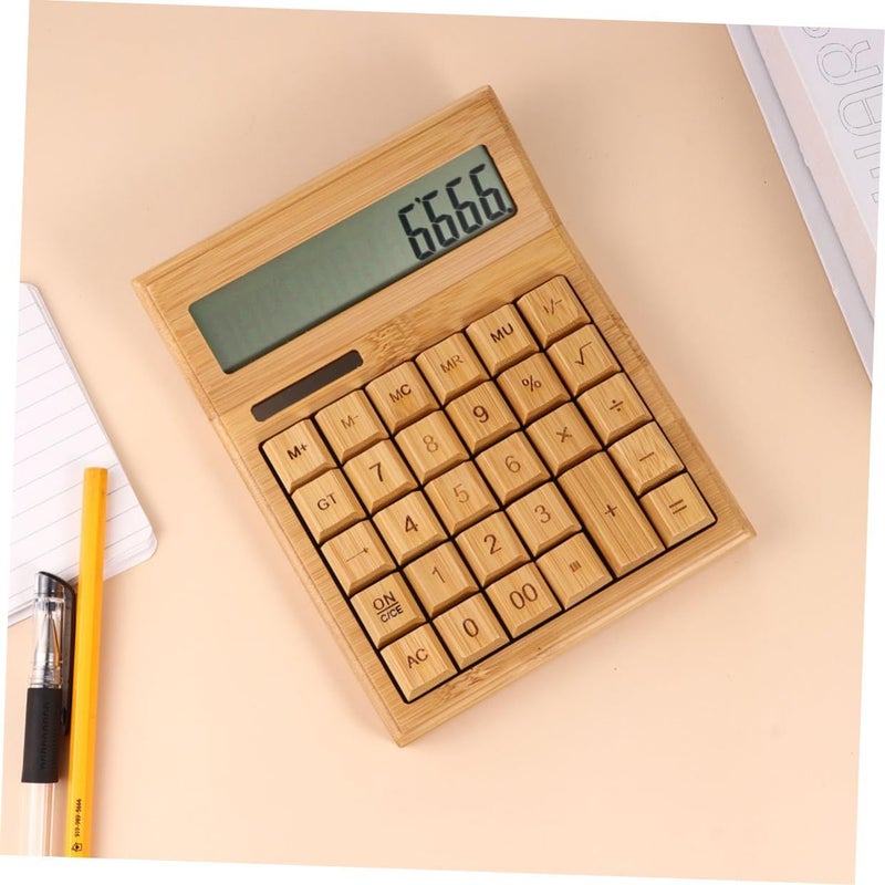 Solar Powered Calculator Portable Office School Home Travel Gadget Blue - Image 2