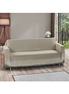 Vagonik Royal Arm Cover King Size 180 x 300 Sofa Bed Couch Cover Beige  - Image 1
