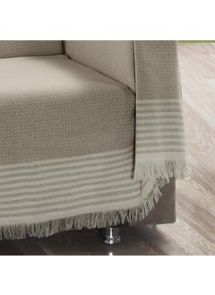 Vagonik Royal Arm Cover King Size 180 x 300 Sofa Bed Couch Cover Beige  - Image 2