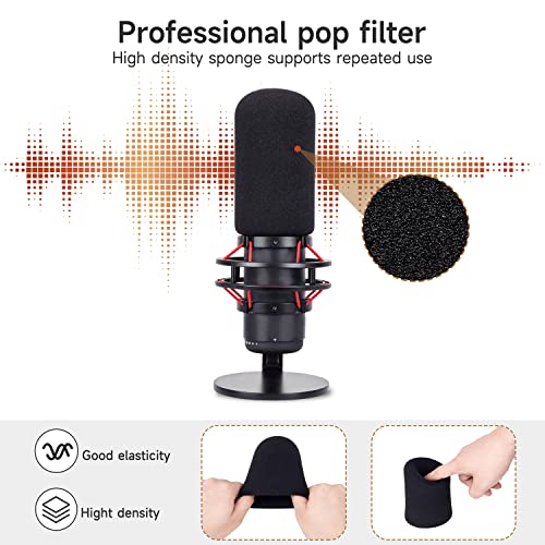 WIBOND For HypherX QuadCast Pop Filter - Windscreen Compatible with HyperX QuadCast Reduce Mic Noises, Mic Foam Cover Improved Sound Quality - Image 4