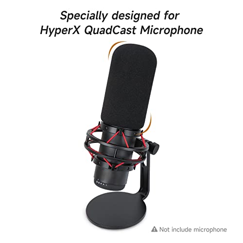 WIBOND For HypherX QuadCast Pop Filter - Windscreen Compatible with HyperX QuadCast Reduce Mic Noises, Mic Foam Cover Improved Sound Quality - Image 3