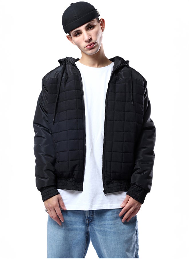 RAVIN Quilted Squares Black Waterproof Jacket  - Image 1