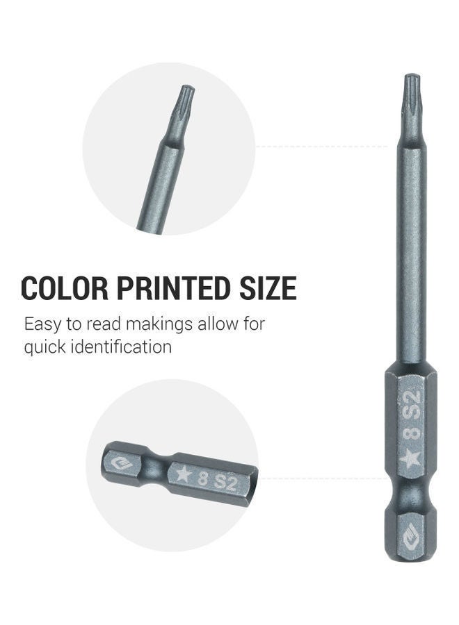 NIBEMINENT 10-Piece Screwdriver Bit Set Silver  - Image 4