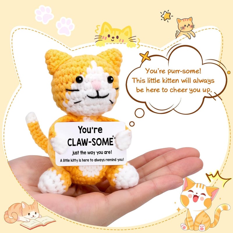 Cute Crochet Cat Plush Toy for All Ages - Fun Gift for Women, Men, Girls, and  Boys - Image 2