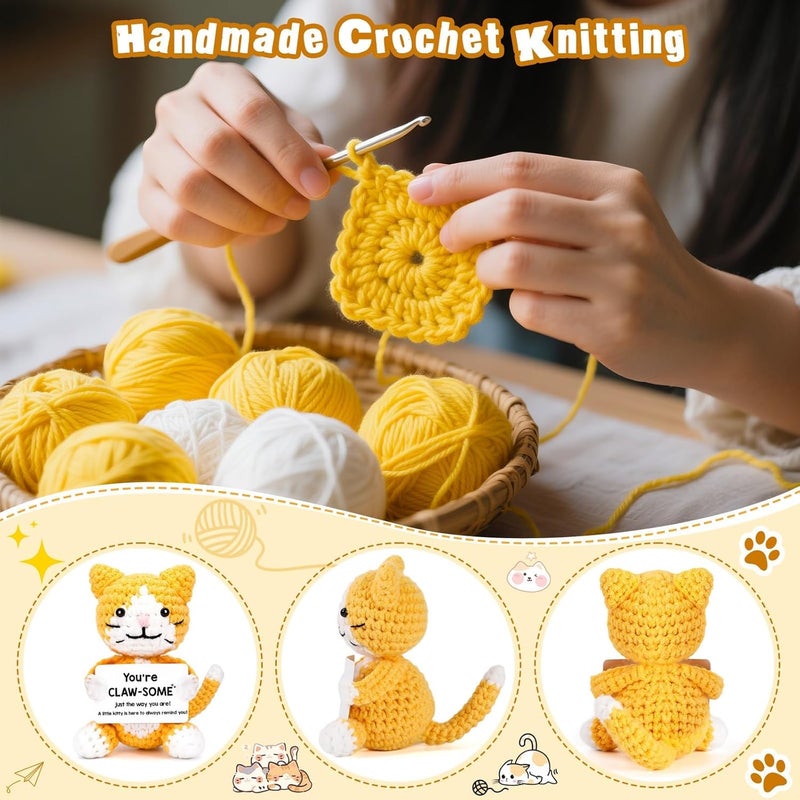 Cute Crochet Cat Plush Toy for All Ages - Fun Gift for Women, Men, Girls, and  Boys - Image 3