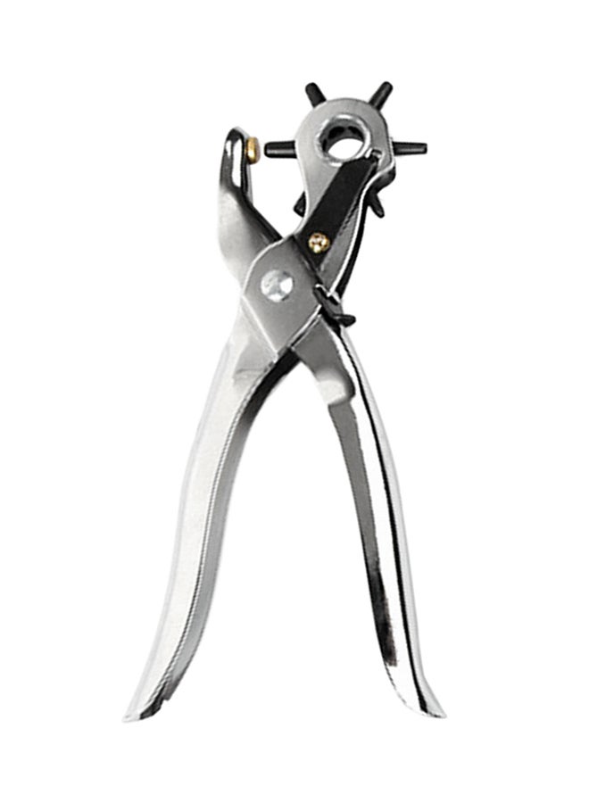Professional Belt Hole Puncher Hand Machine Punch Tool Silver - Image 1