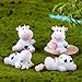 MAOMIA 6 Pcs Cow Figures for Kids Cute Animal Toys Set Cake Toppers Cow Fairy Garden Miniature Figurines Collection Playset Moss Landscape DIY Terrarium Crafts Ornament - Image 2