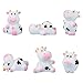 MAOMIA 6 Pcs Cow Figures for Kids Cute Animal Toys Set Cake Toppers Cow Fairy Garden Miniature Figurines Collection Playset Moss Landscape DIY Terrarium Crafts Ornament - Image 4