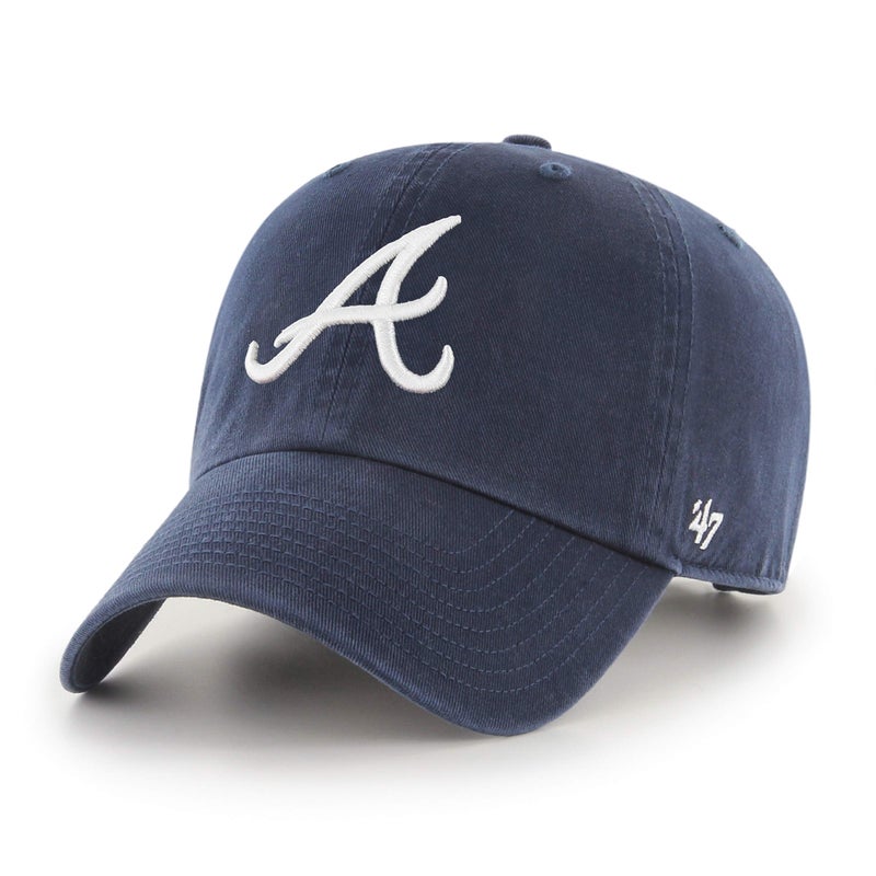 47 Mlb Atlanta Braves '47 Clean Up Adjustable Hat  Navy  One Size - Image 1