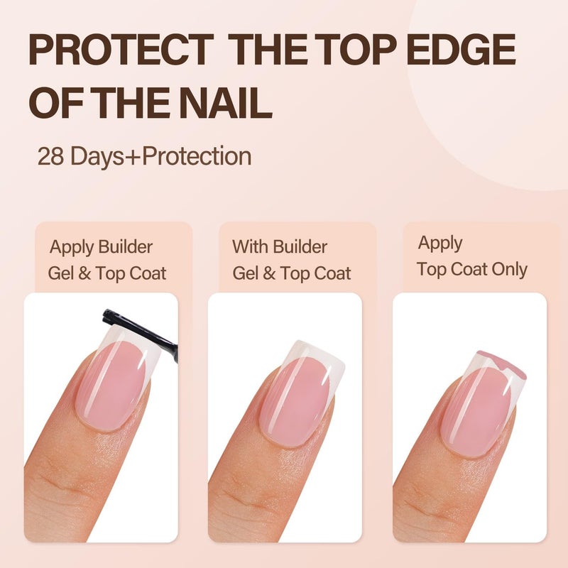 VANSIHO 150Pcs French Gel Nails, Vansiho French Tip Press on Nails Pink, Short Square Soft Gel Nails, Acrylic Fake Nails for Nail Art DIY 15 Sizes - Image 5