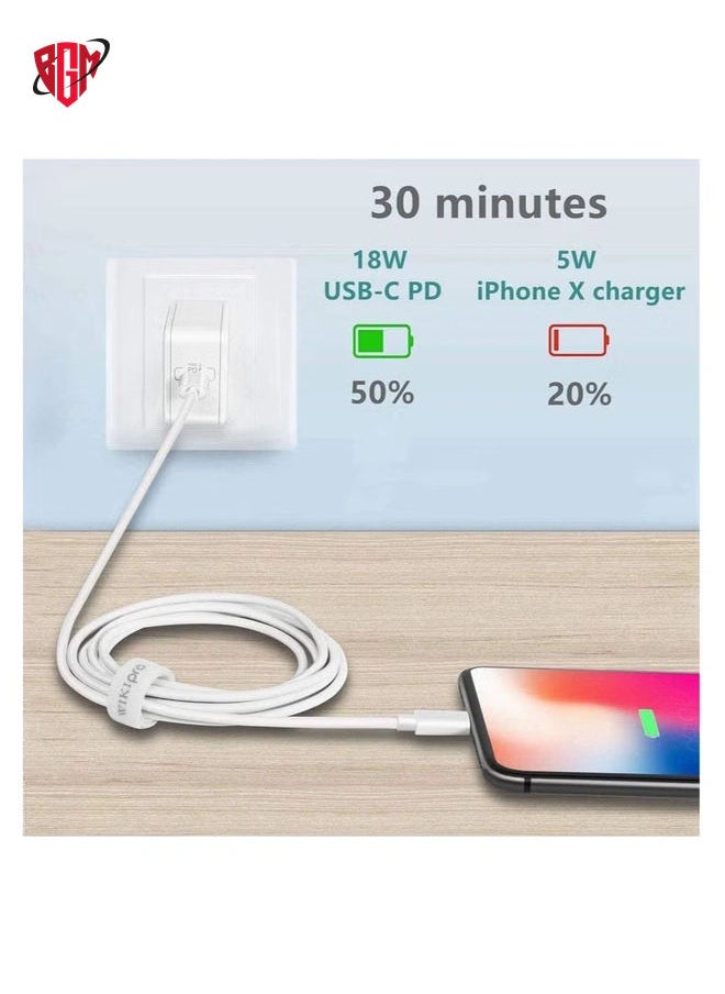 Lightning Cable Fast Charging and Hi-Speed Syncing Cord Compatible with Apple iPhone X/XS/XR/XS MAX/8/8 Plus/iPad