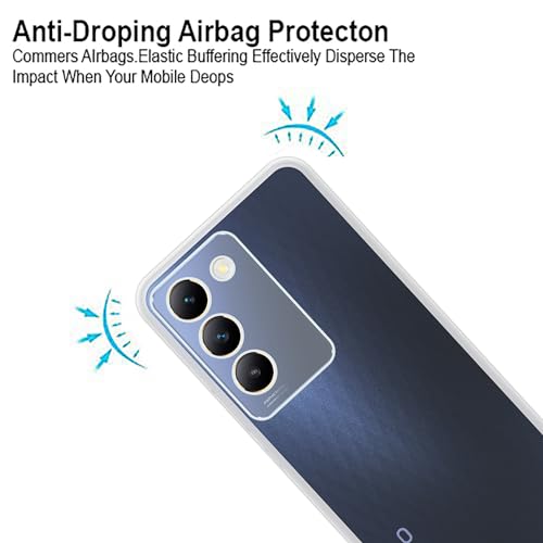 VIDO غطاء خلفي شفاف VIDO لهاتف Vivo Y200e 5G / Vivo T3 5G (ناعم ومرن وحماية للكاميرا) - Image 2