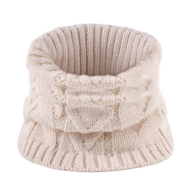 Zsedrut Fall Winter Women Scarves Cable Knitted Scarf For Women Warm Neck Warmer Cold Weather (Beige) - Image 1