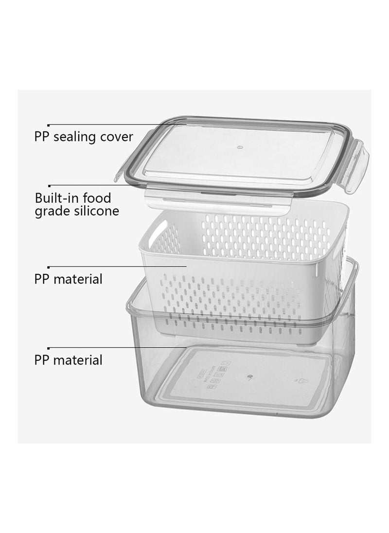 Generic - Refrigerator Storage Box with Drain Basket Organizer (16*11*8cm) - Image 1