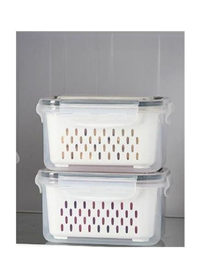 Generic - Refrigerator Storage Box with Drain Basket Organizer (16*11*8cm) - Image 1