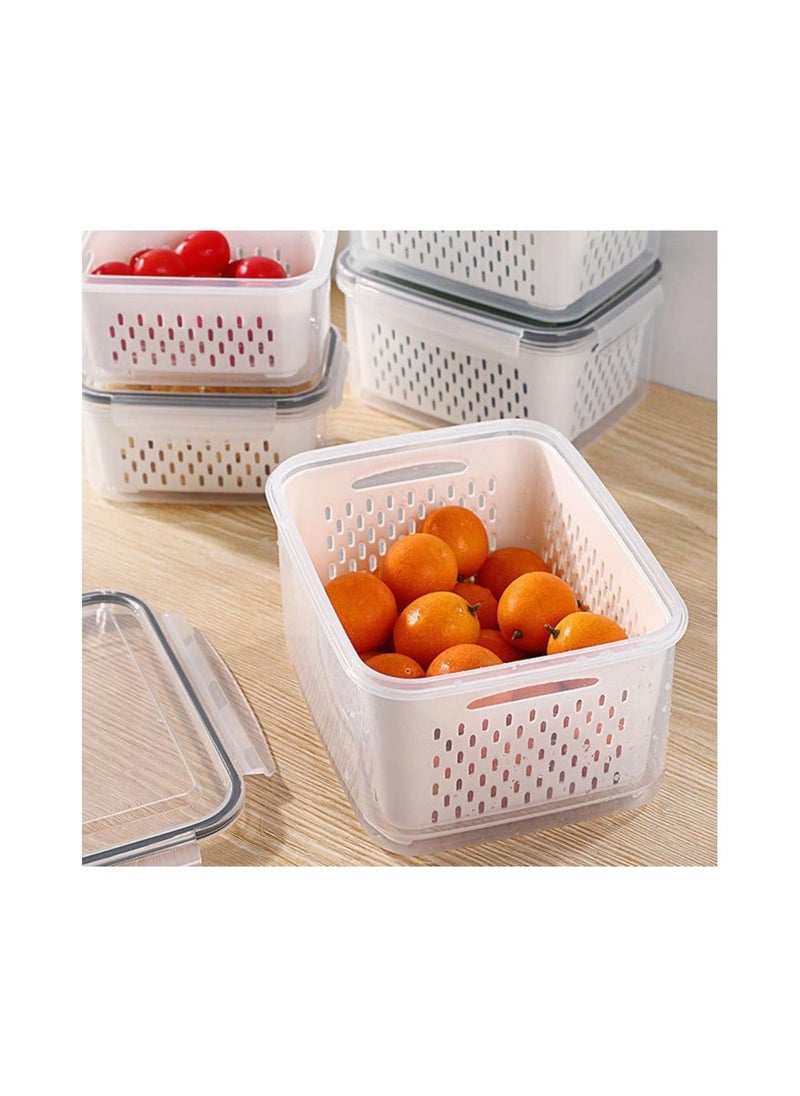 Generic - Refrigerator Storage Box with Drain Basket Organizer (16*11*8cm) - Image 1
