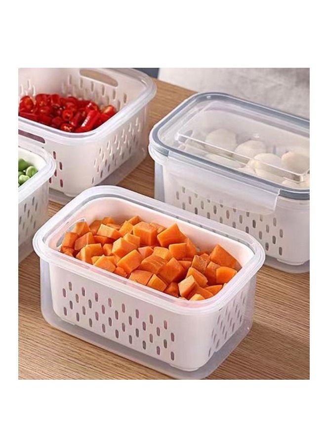 Generic - Refrigerator Storage Box with Drain Basket Organizer (16*11*8cm) - Image 1