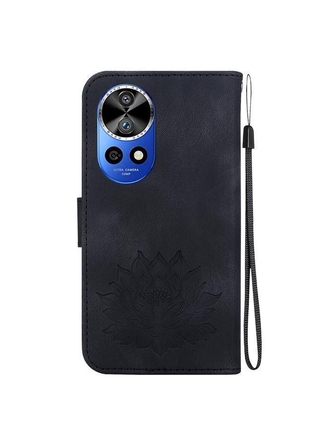 Zaboon Case For Huawei nova 12 Pro / nova 12 Ultra Lotus Embossed Leather Phone Case  - Image 3