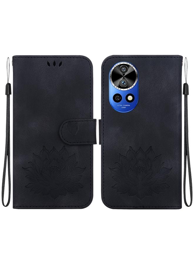 Zaboon Case For Huawei nova 12 Pro / nova 12 Ultra Lotus Embossed Leather Phone Case  - Image 1