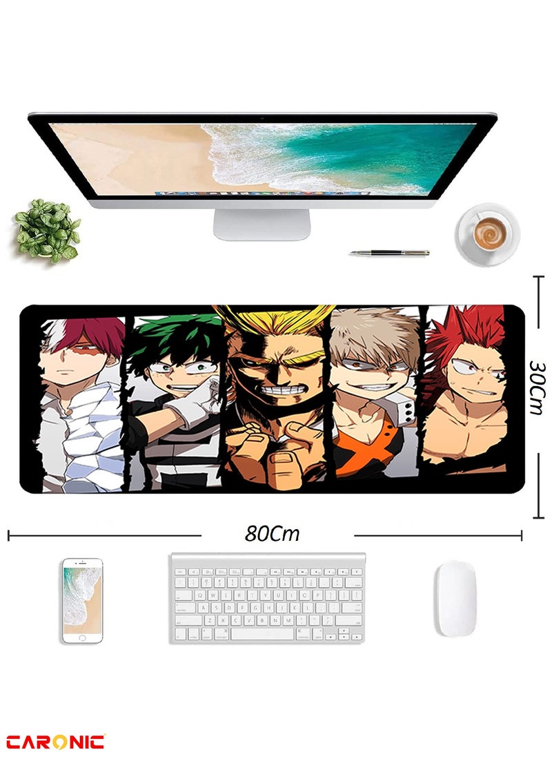 CARONIC - Large Gaming Mouse Pad with Superior Micro Weave Cloth Extended Desk Mousepad with Stitched Edges Non-Slip Base Water Resist Keyboard Pad For Gamer And Office Home MHA 61 - Image 1