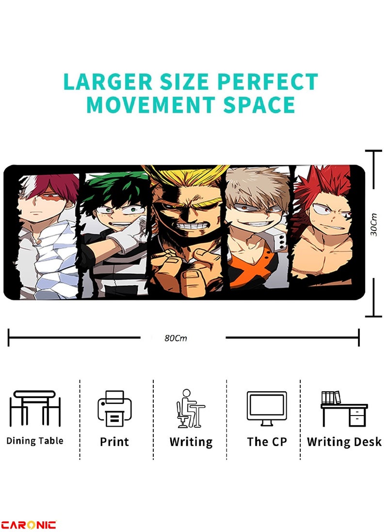CARONIC - Large Gaming Mouse Pad with Superior Micro Weave Cloth Extended Desk Mousepad with Stitched Edges Non-Slip Base Water Resist Keyboard Pad For Gamer And Office Home MHA 61 - Image 1