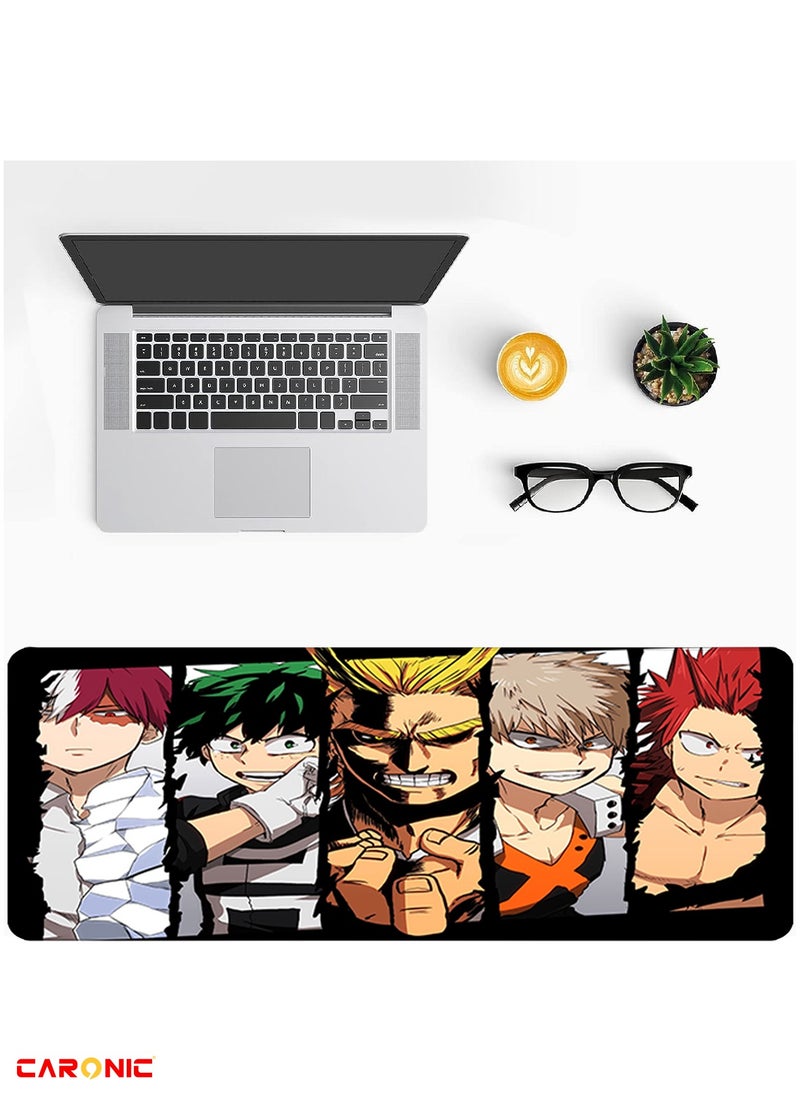 CARONIC - Large Gaming Mouse Pad with Superior Micro Weave Cloth Extended Desk Mousepad with Stitched Edges Non-Slip Base Water Resist Keyboard Pad For Gamer And Office Home MHA 61 - Image 1