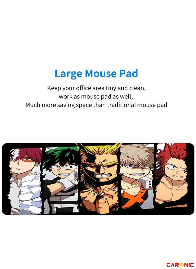 CARONIC - Large Gaming Mouse Pad with Superior Micro Weave Cloth Extended Desk Mousepad with Stitched Edges Non-Slip Base Water Resist Keyboard Pad For Gamer And Office Home MHA 61 - Image 1