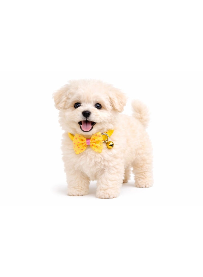 Petto Luxury Bow Tie Puppy Collar with Bell – Adjustable, Cute & Comfortable - Image 4