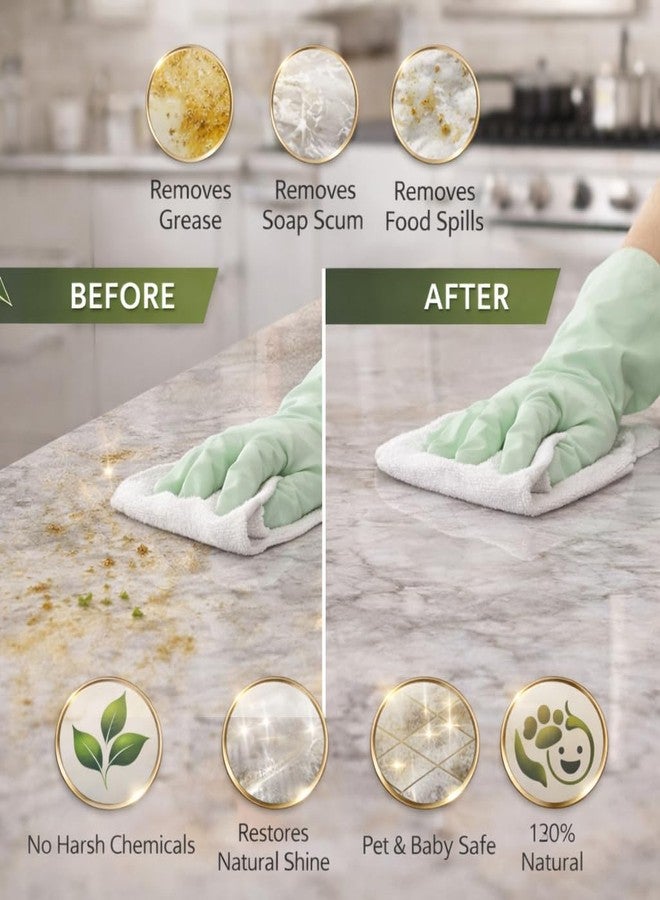 HerbyShine Premium Marble Cleaner - 1L | Eco-Friendly Floor and Natural Stone Cleaner | Safe for Marble Temple and Kids | Deep Clean, Streak-Free Shine, Germ Protection, pH Neutral, Multi-Surface - Image 4