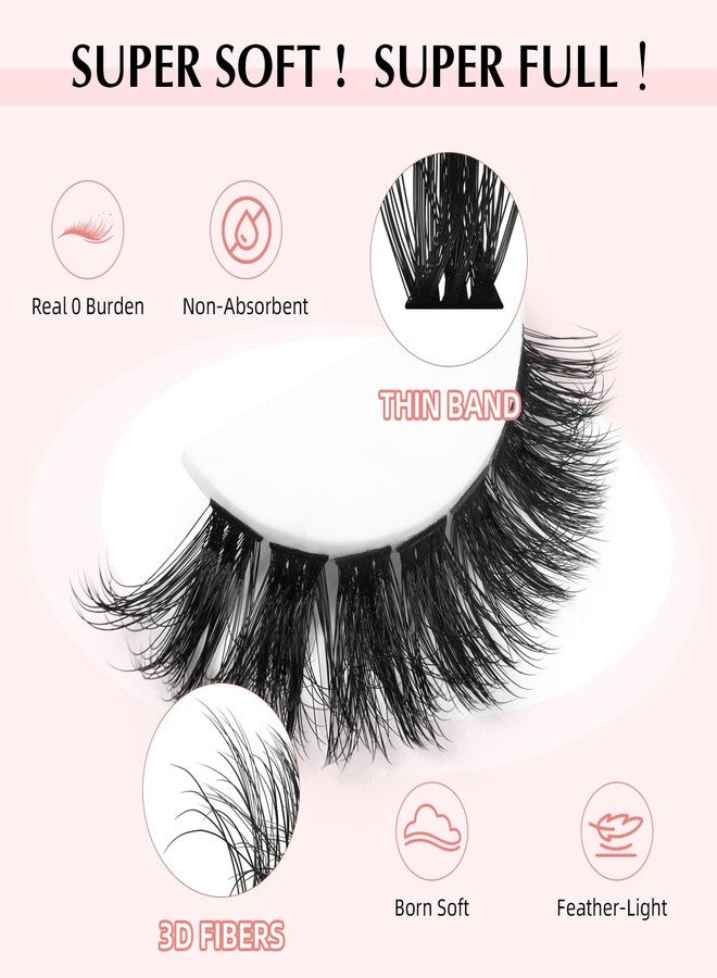 EYEVIS Fluffy Lash Clusters Kit 3D Lash Extension Kit, 280PCS DIY Eyelash Clusters for Beginners, with Eyelash Tools, Voluminous Lash Clusters Wispy, Dramatic Yet Lightweight, (80D+100D 10-18mm) - Image 3