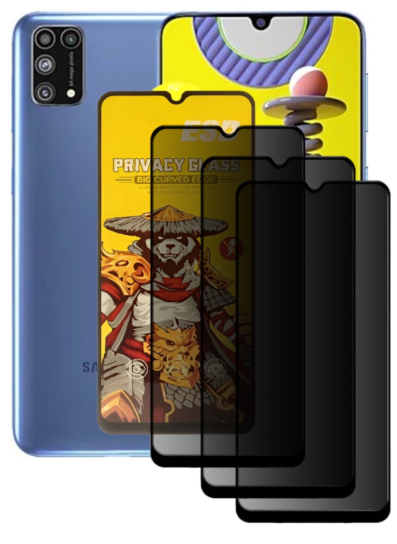 ESD 3 Pieces Tempered Dustproof Privacy Glass Screen Protector Compatible For Samsung Galaxy M31 Prime - Image 1