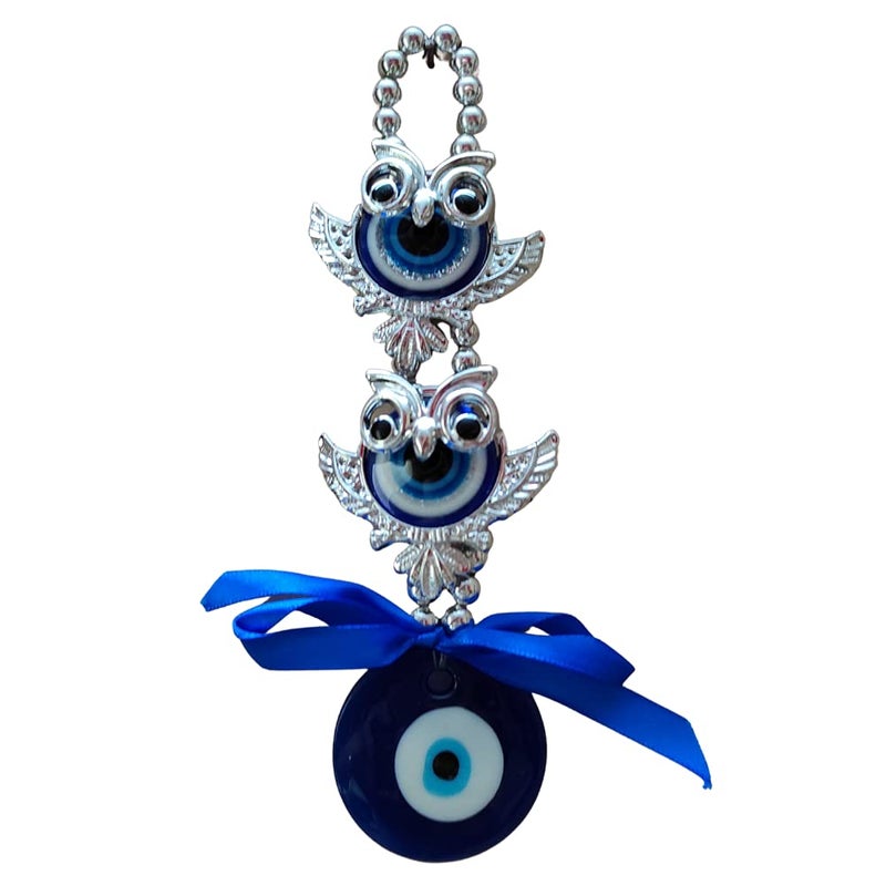 RIPE INDIA RIPE INDIA Two 2 Owl Evil Eye Hanging for Home Office Shop Car - Image 2