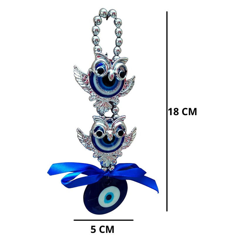 RIPE INDIA RIPE INDIA Two 2 Owl Evil Eye Hanging for Home Office Shop Car - Image 3