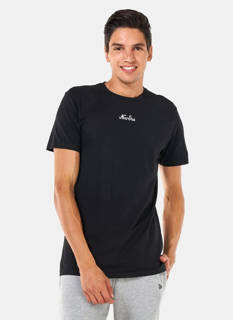 نيو ايرا Men's Essential Script Black T-Shirt