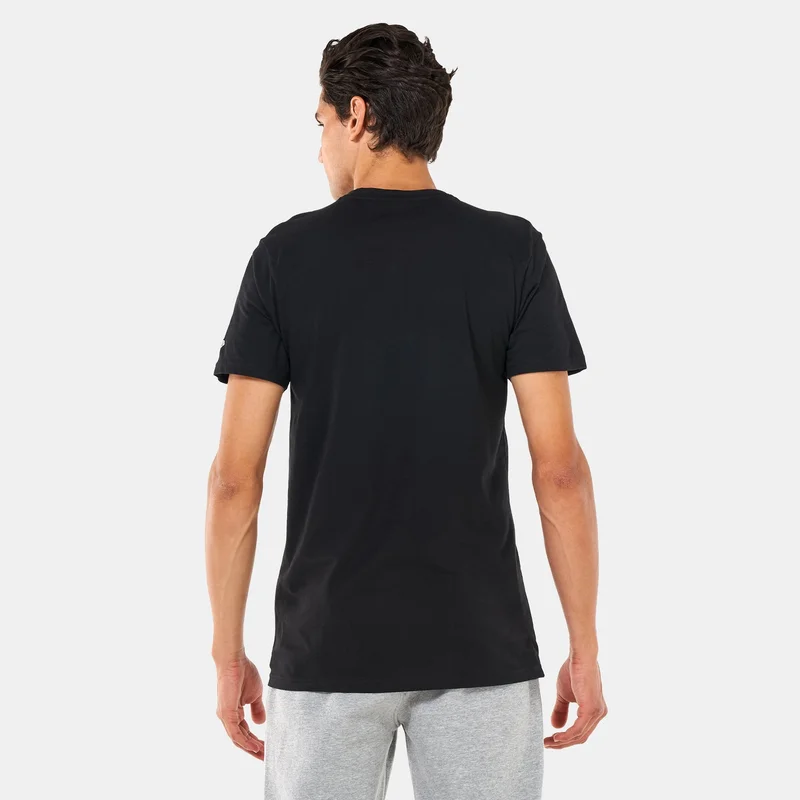 NEW ERA Black Men's Essential Script Black T-Shirt for Men | Best Price UAE