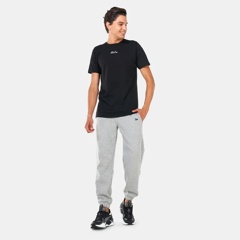 NEW ERA Black Men's Essential Script Black T-Shirt for Men | Best Price UAE